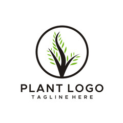 Nature or tree, plant logo design