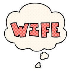 cartoon word and thought bubble in comic book style