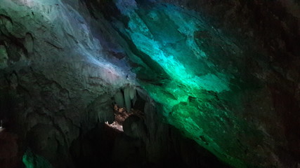 colorful borra caves in the araku valley formed naturally
