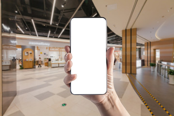 Hand-held mobile phones in stores