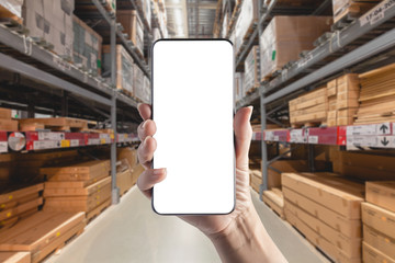 Hand-held mobile phone in container