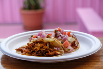 Tacos served from a food truck