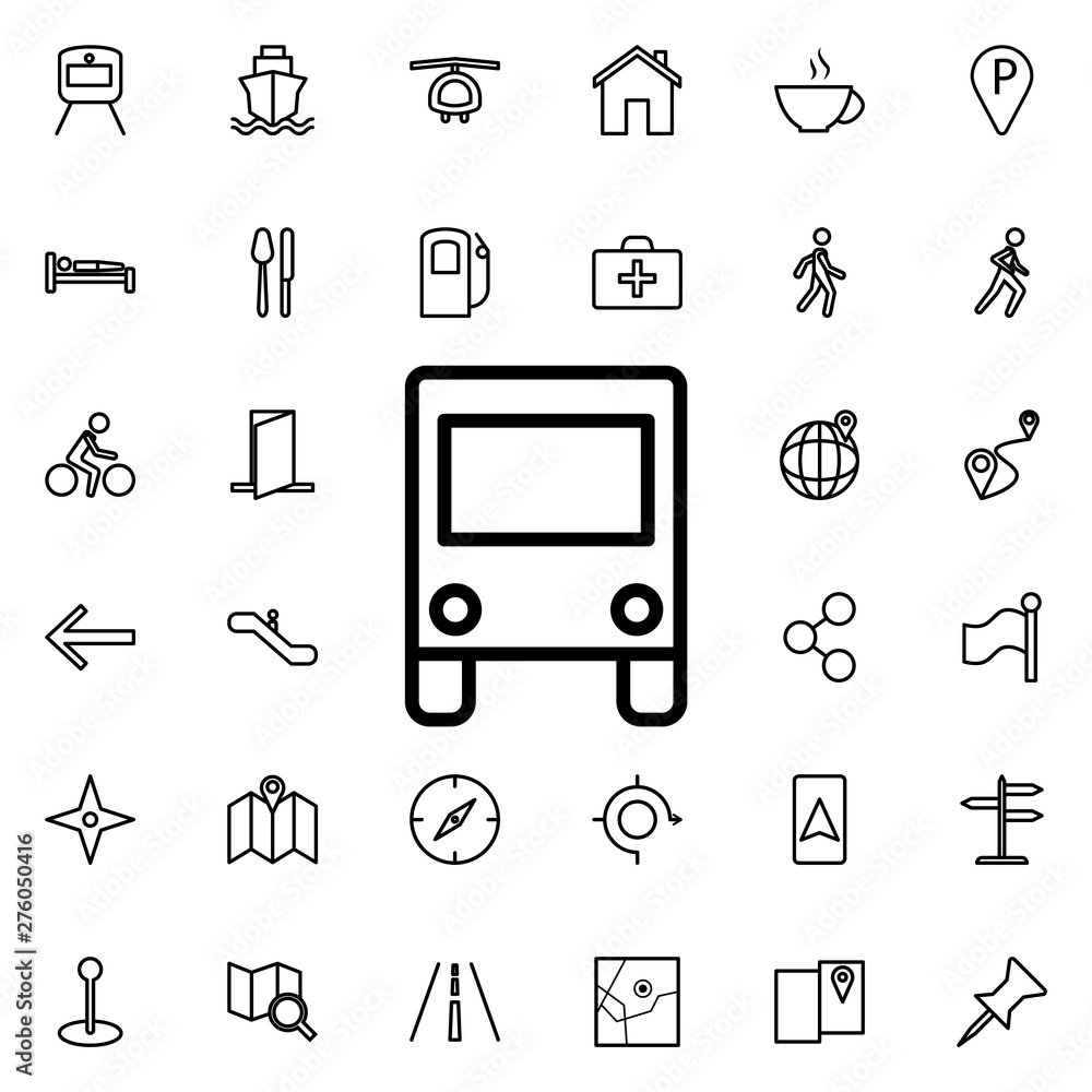 Aufkleber bus icon. universal set of navigation for website design and development, app development
