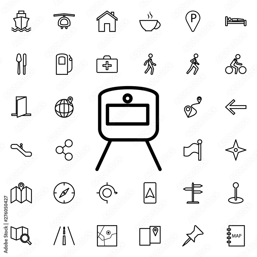 Aufkleber a train icon. universal set of navigation for website design and development, app development