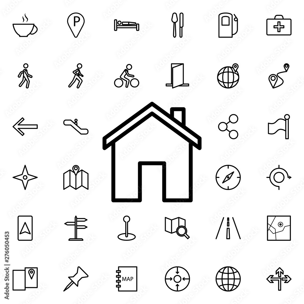 Poster house icon. universal set of navigation for website design and development, app development
