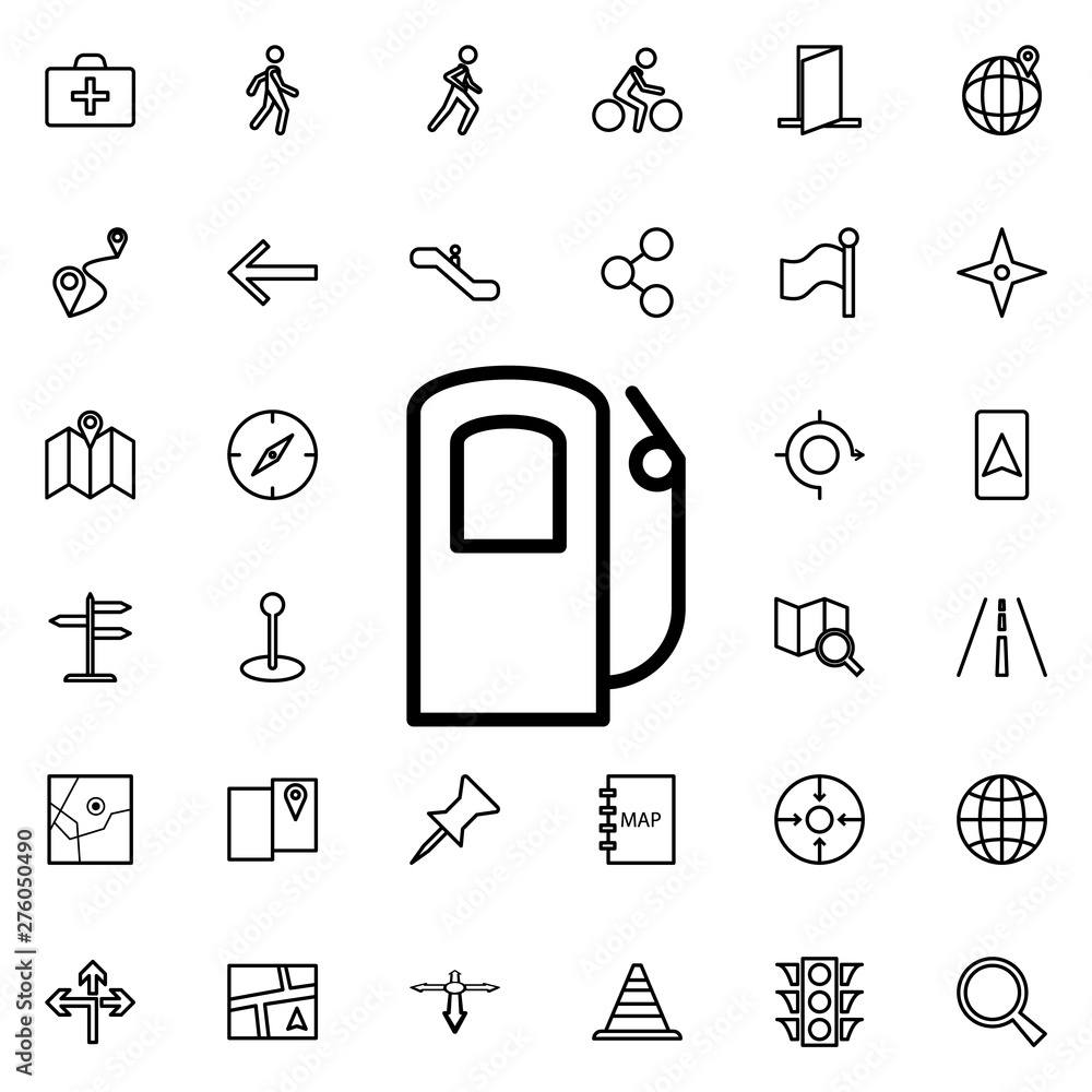 Aufkleber fueling icon. universal set of navigation for website design and development, app development