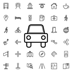 Car icon. Universal set of navigation for website design and development, app development