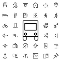Bus icon. Universal set of navigation for website design and development, app development