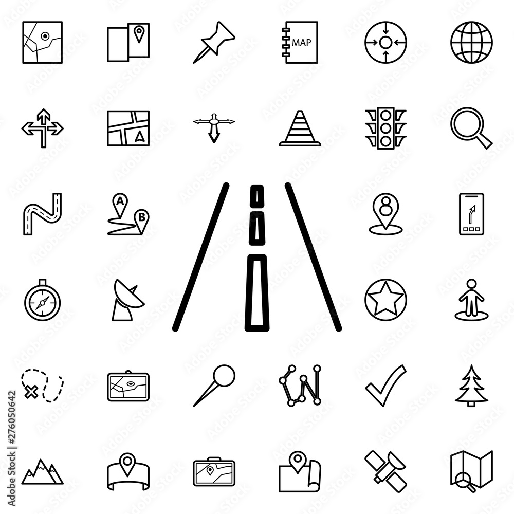 Aufkleber highway icon. universal set of navigation for website design and development, app development