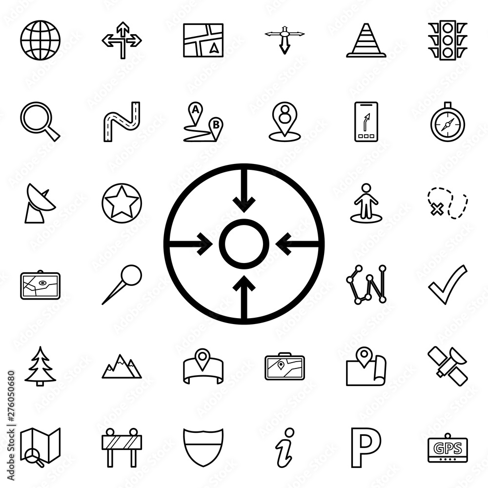 Aufkleber sight with arrows icon. universal set of navigation for website design and development, app developm