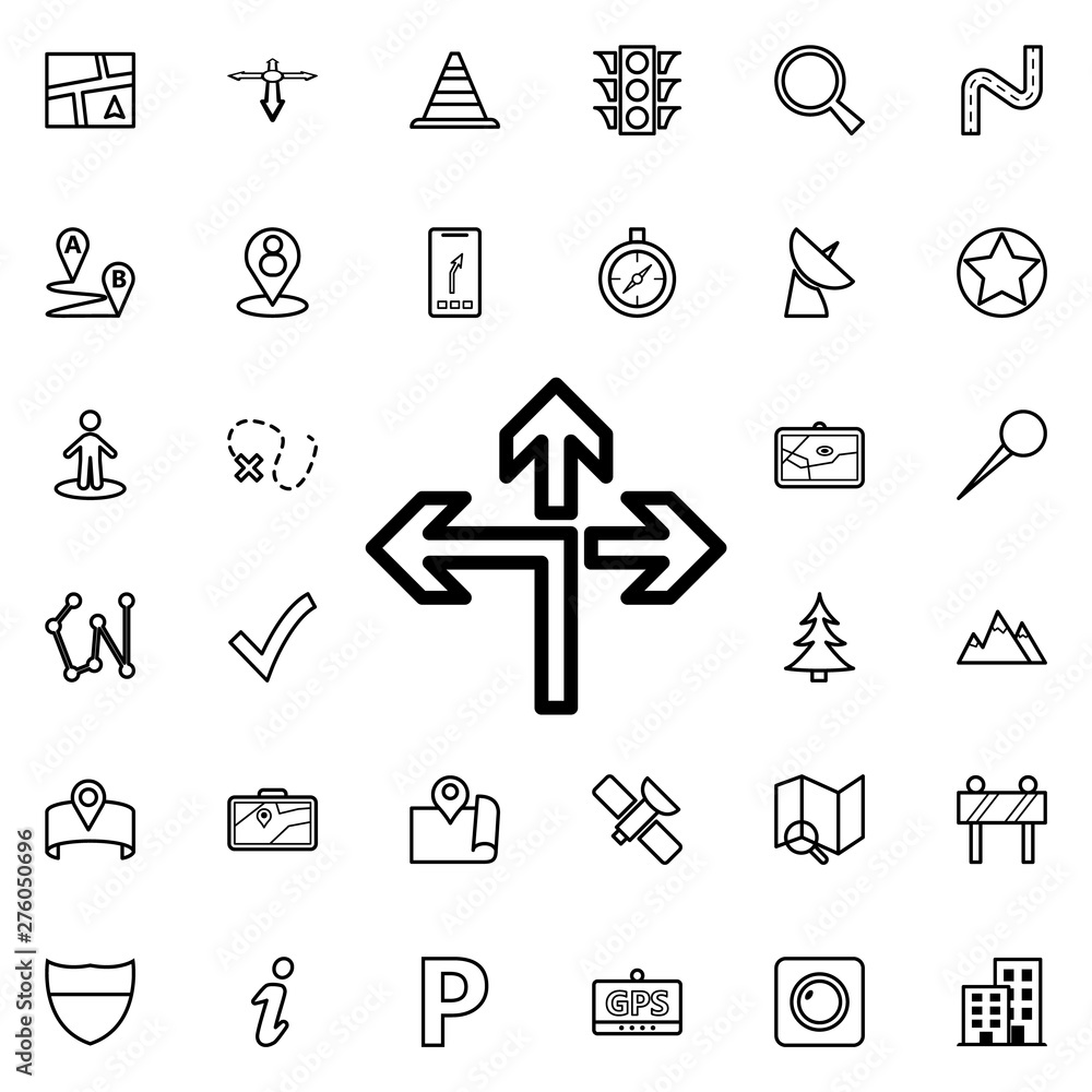 Aufkleber priority of direction to left icon. universal set of navigation for website design and development, 