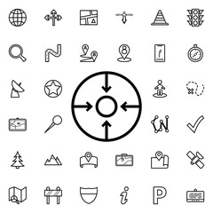 Sight with arrows icon. Universal set of navigation for website design and development, app development