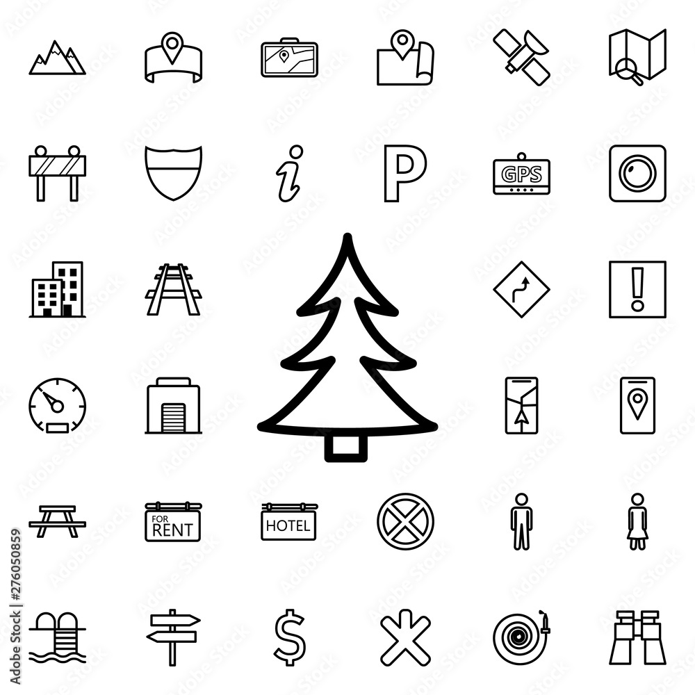 Aufkleber tree icon. universal set of navigation for website design and development, app development