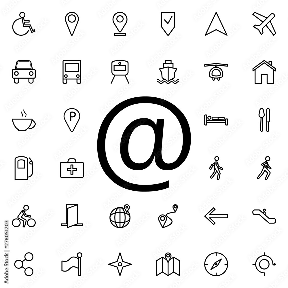 Poster sign icon. universal set of navigation for website design and development, app development