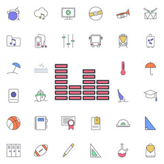 Sound wave icon. Universal set of web for website design and development, app development