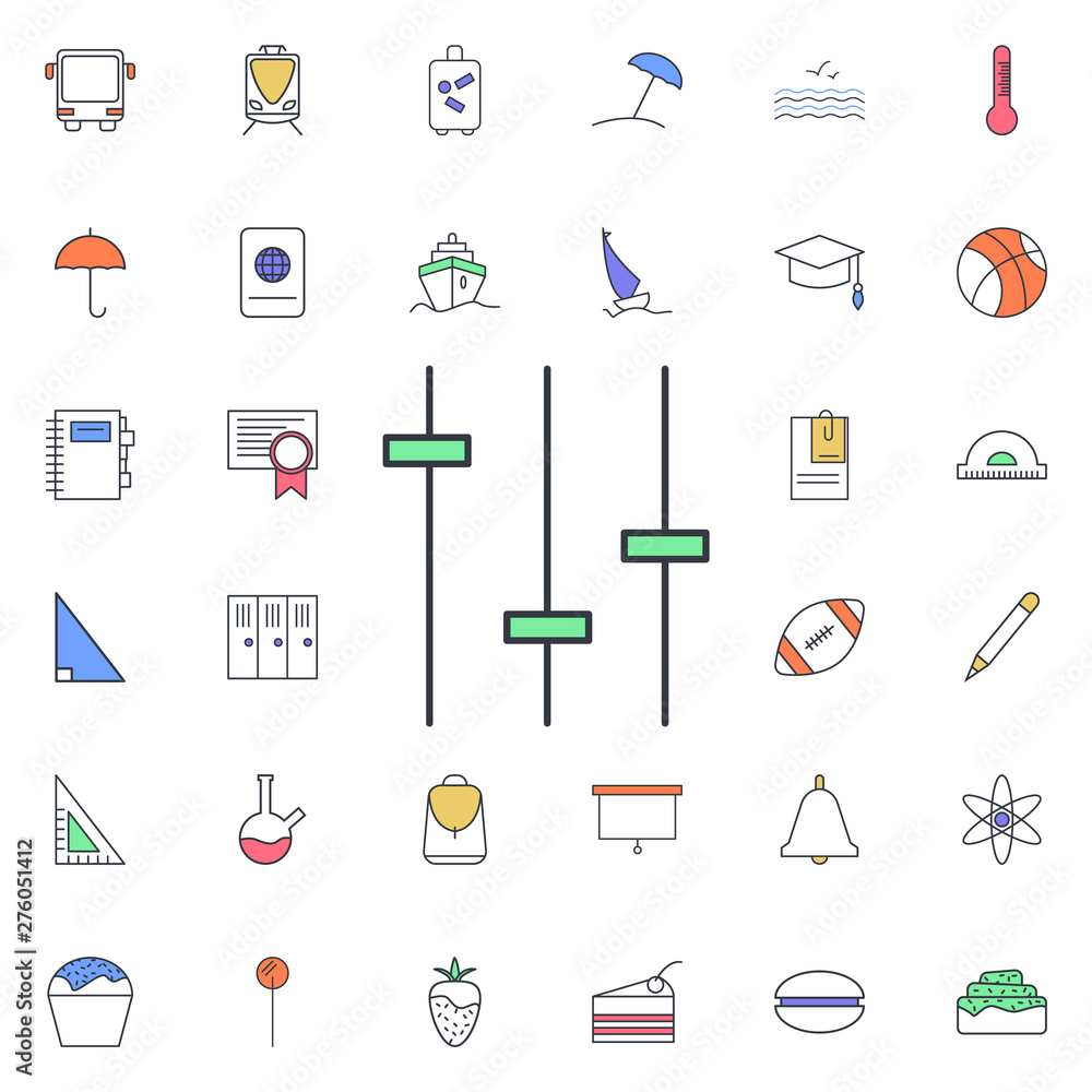 Aufkleber audio mixer icon. universal set of web for website design and development, app development