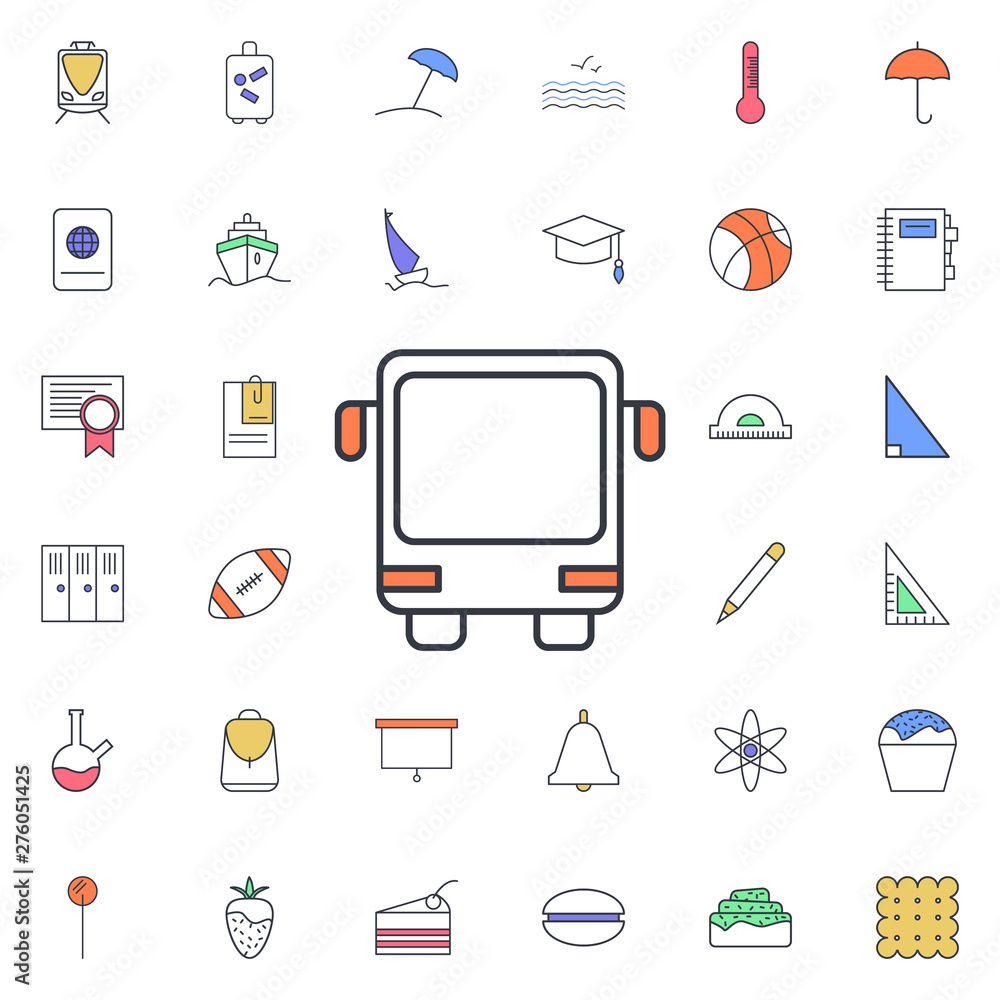 Aufkleber bus icon. universal set of web for website design and development, app development