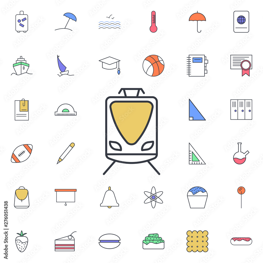 Poster a train icon. universal set of web for website design and development, app development