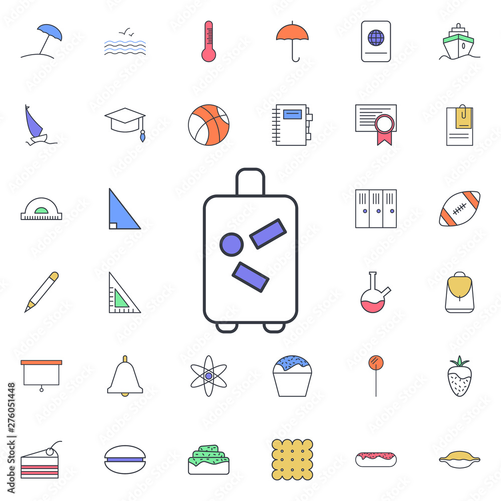 Aufkleber suitcase icon. universal set of web for website design and development, app development