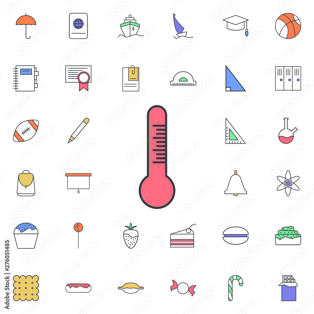 Poster thermometer icon. universal set of web for website design and development, app development