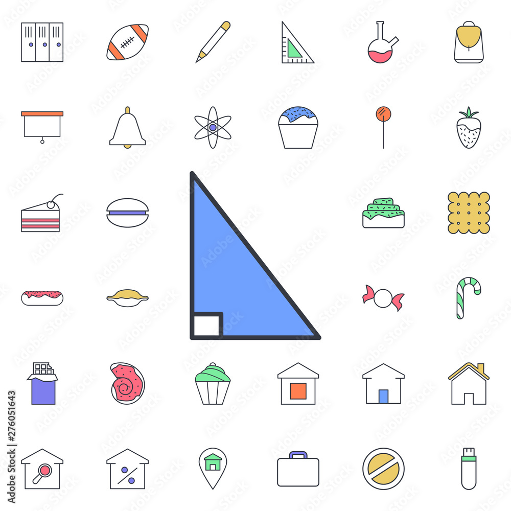 Poster right triangle icon. universal set of web for website design and development, app development