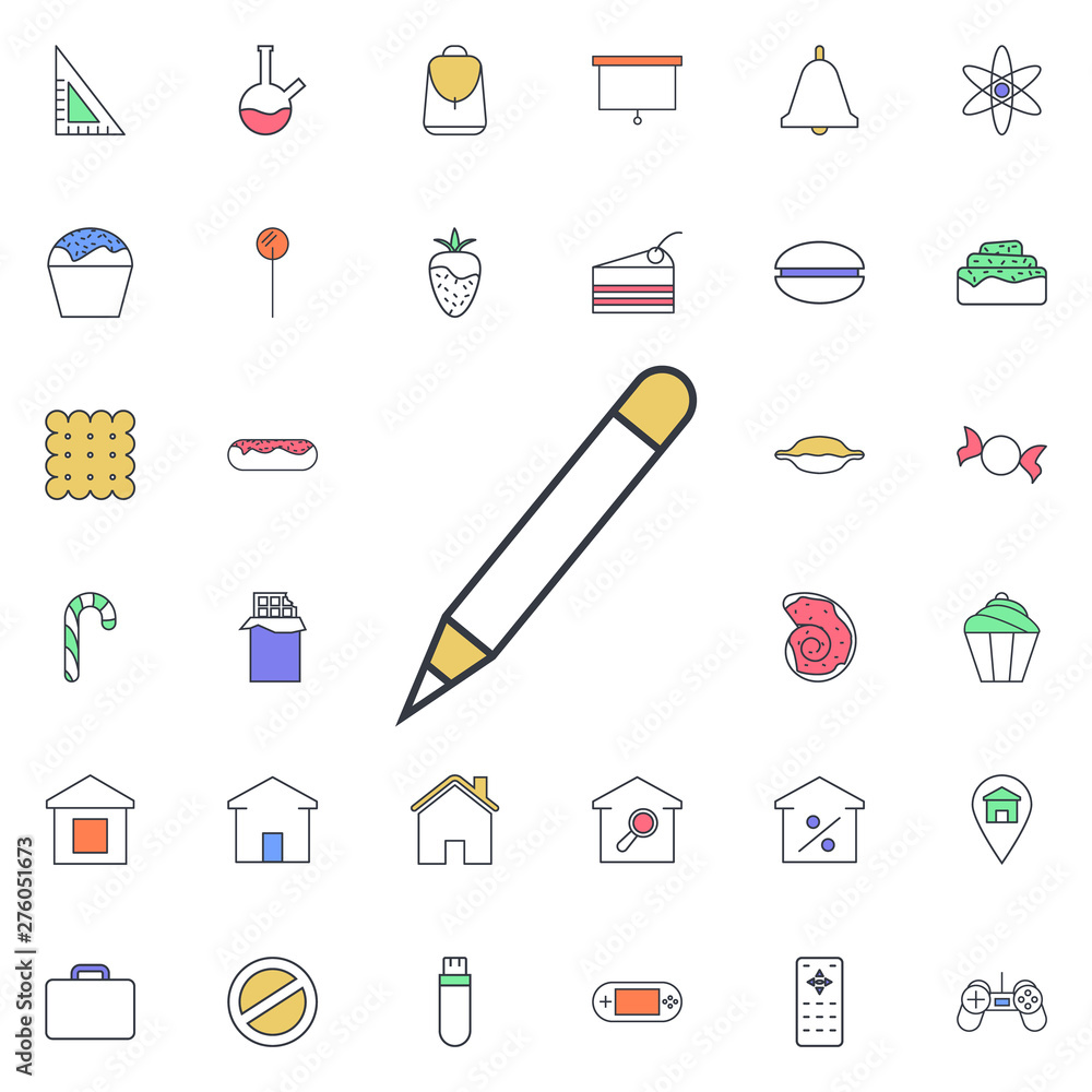 Poster a pen icon. universal set of web for website design and development, app development