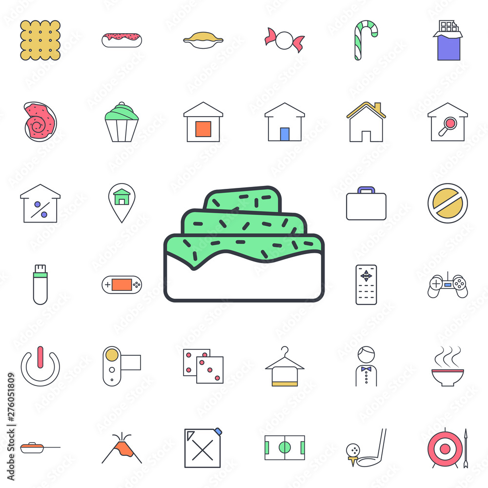 Aufkleber cake icon. universal set of web for website design and development, app development