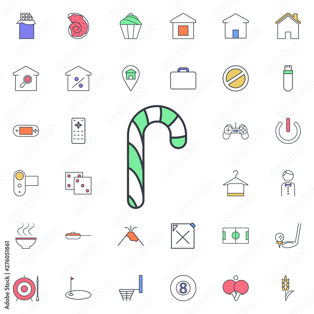 Poster sweet stick icon. universal set of web for website design and development, app development