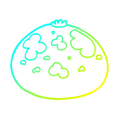 cold gradient line drawing cartoon squash