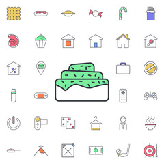 Cake icon. Universal set of web for website design and development, app development