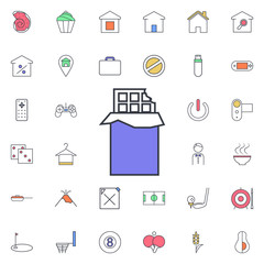 Chocolate in a pack icon. Universal set of web for website design and development, app development