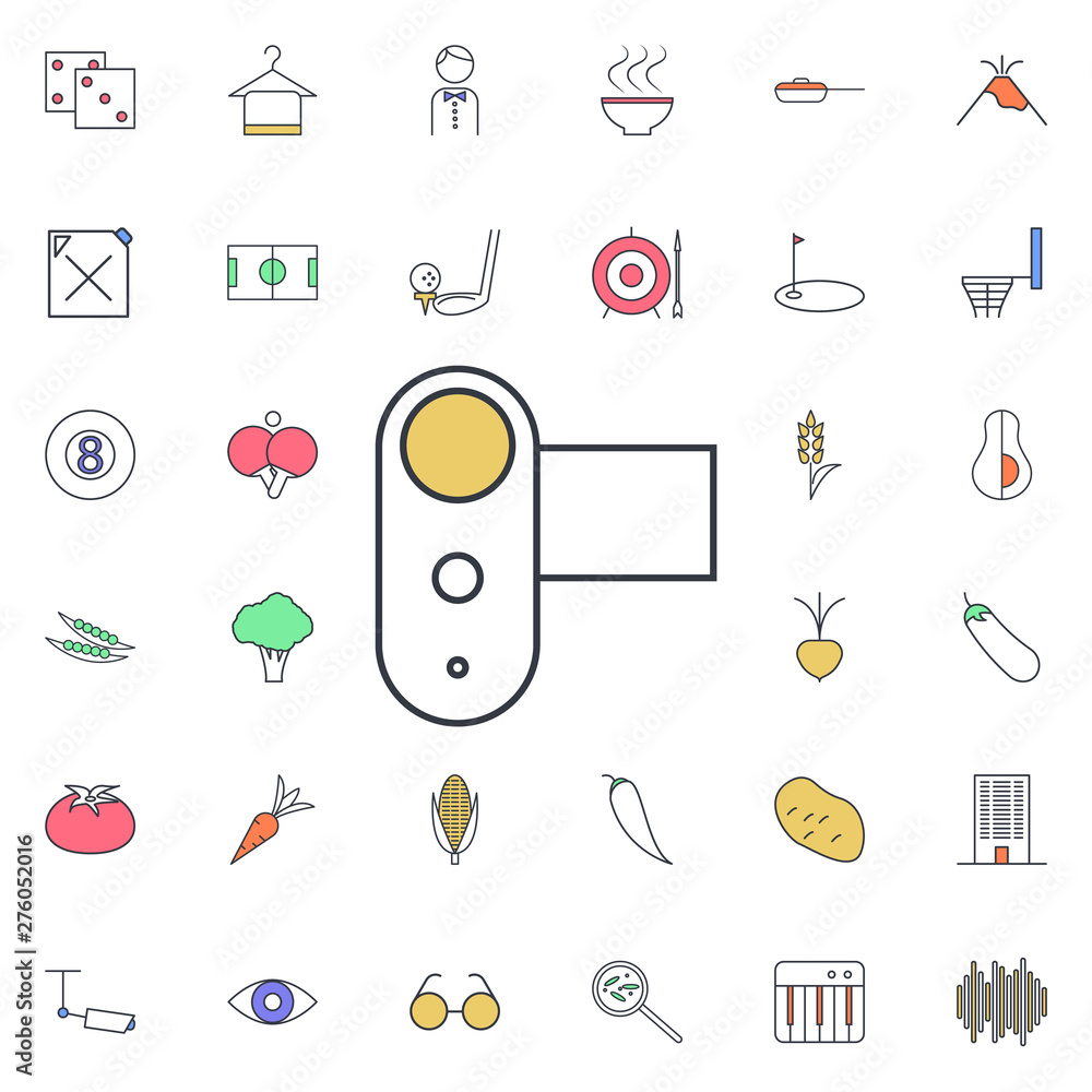 Aufkleber manual camera icon. universal set of web for website design and development, app development
