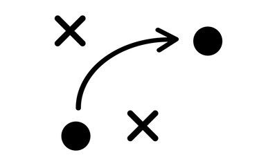 Strategy icon for business planning and success concepts