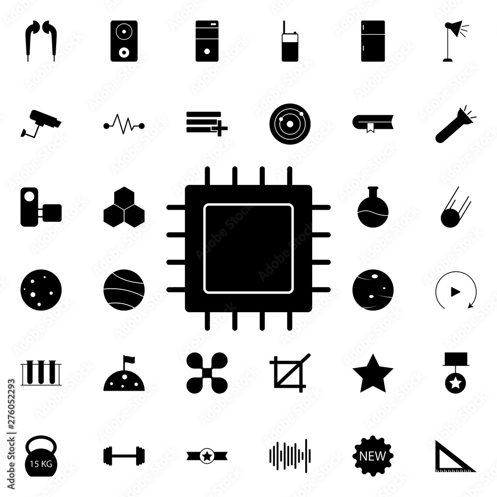 Poster chip icon. universal set of web for website design and development, app development
