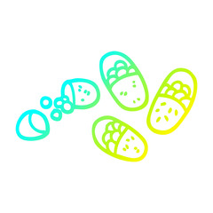 cold gradient line drawing cartoon tablets