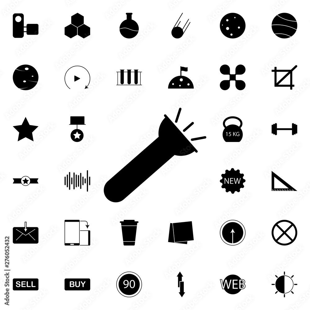Aufkleber lamp icon. universal set of web for website design and development, app development