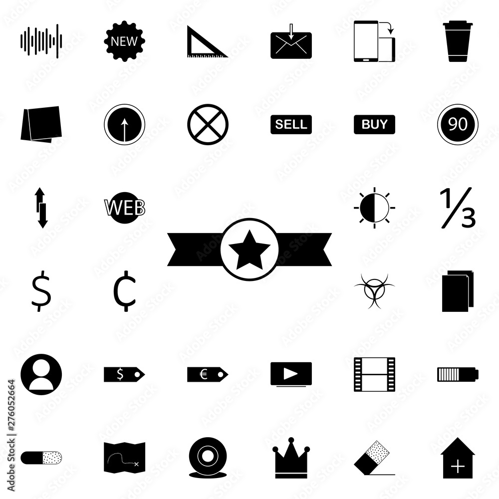 Poster medal icon. universal set of web for website design and development, app development