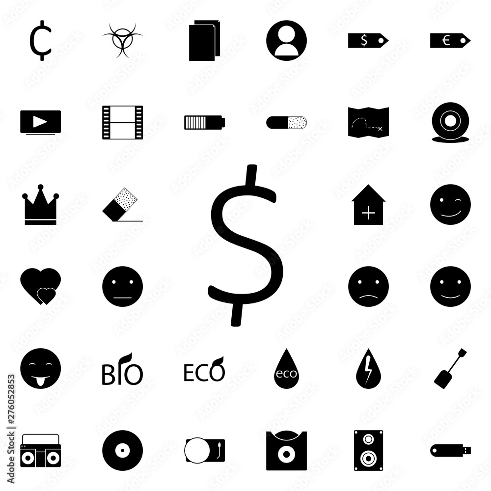 Poster dollar sign icon. universal set of web for website design and development, app development