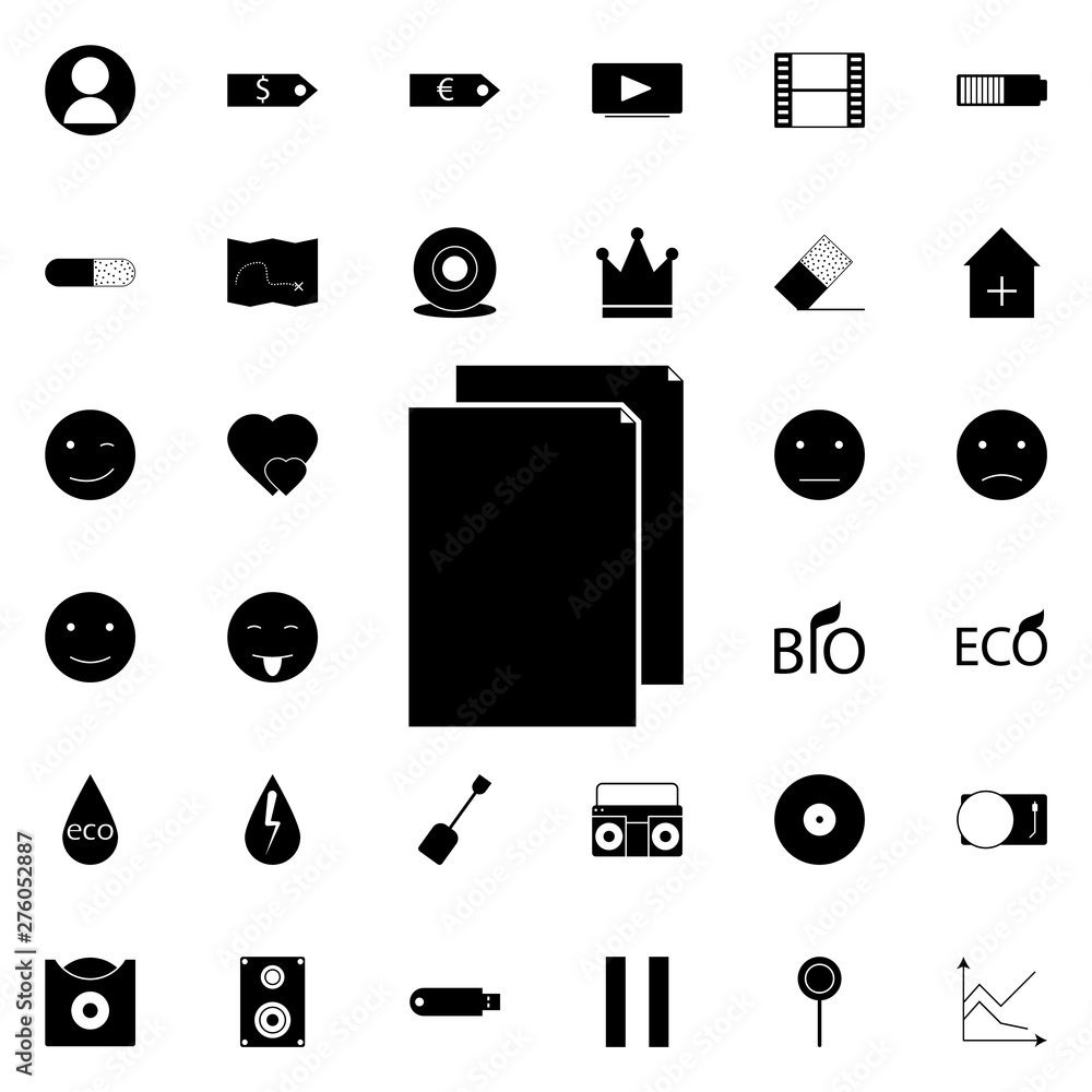 Aufkleber sheets icon. universal set of web for website design and development, app development