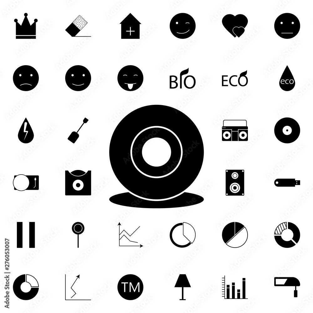 Poster webcam icon. universal set of web for website design and development, app development