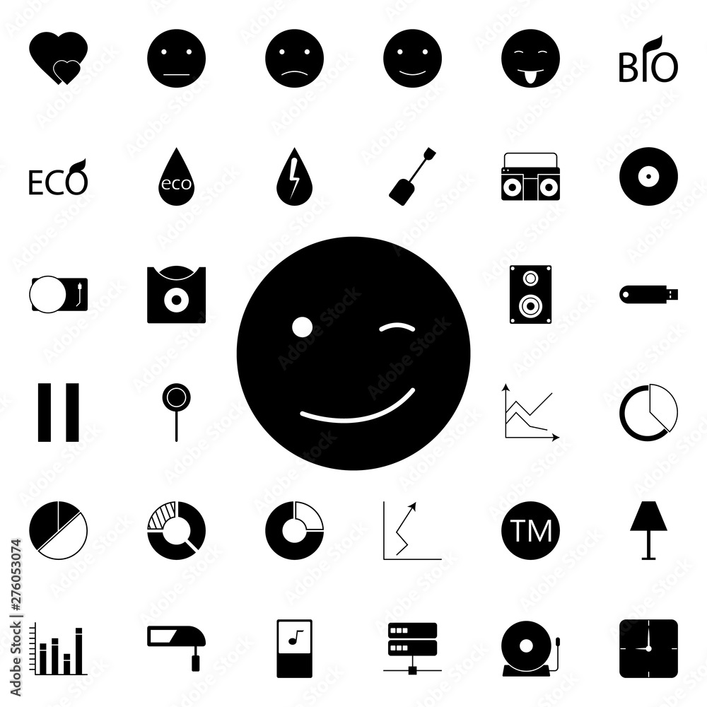 Aufkleber smiley icon. universal set of web for website design and development, app development
