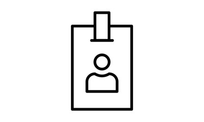 Identification card badge icon for personal identification
