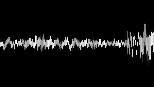 A simple black and white audio visualization effect