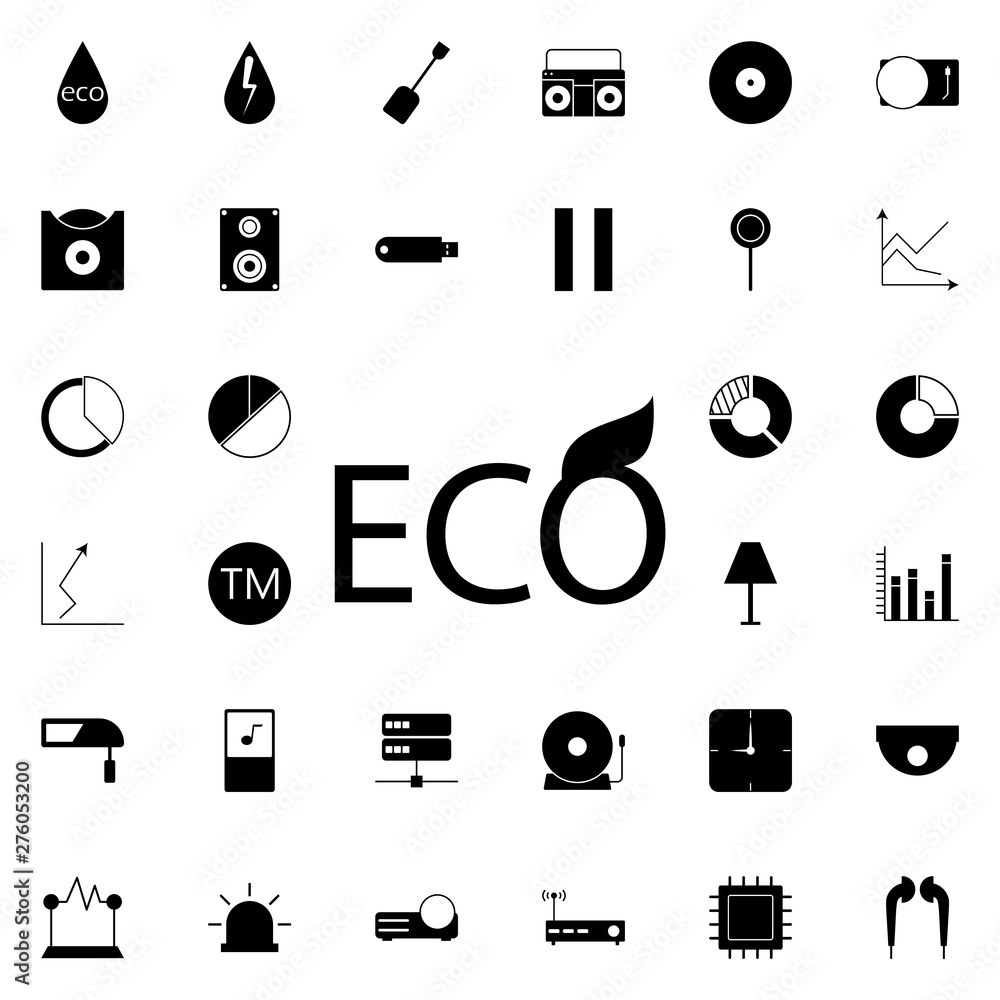 Poster eco products icon. universal set of web for website design and development, app development
