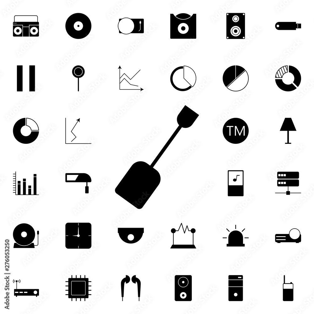 Aufkleber shovel icon. universal set of web for website design and development, app development
