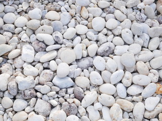 white pebble stone background, closeup pebble stone background