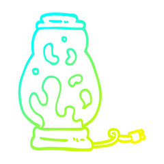 cold gradient line drawing cartoon lava lamp