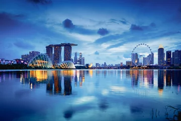 Foto op Plexiglas Singapore city skyline © Patrick Foto