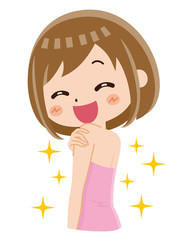 美容　女性　背中