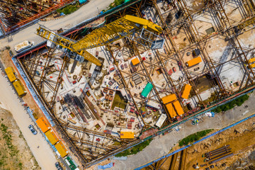  Top view of Hong Kong construction site